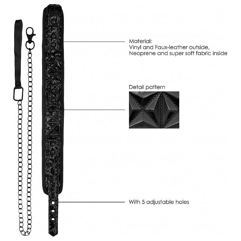 Collier de Luxe avec Laisse – Luxury Collar with Leash | Contrôle & Élégance Ouch! Luxury Sensations plus