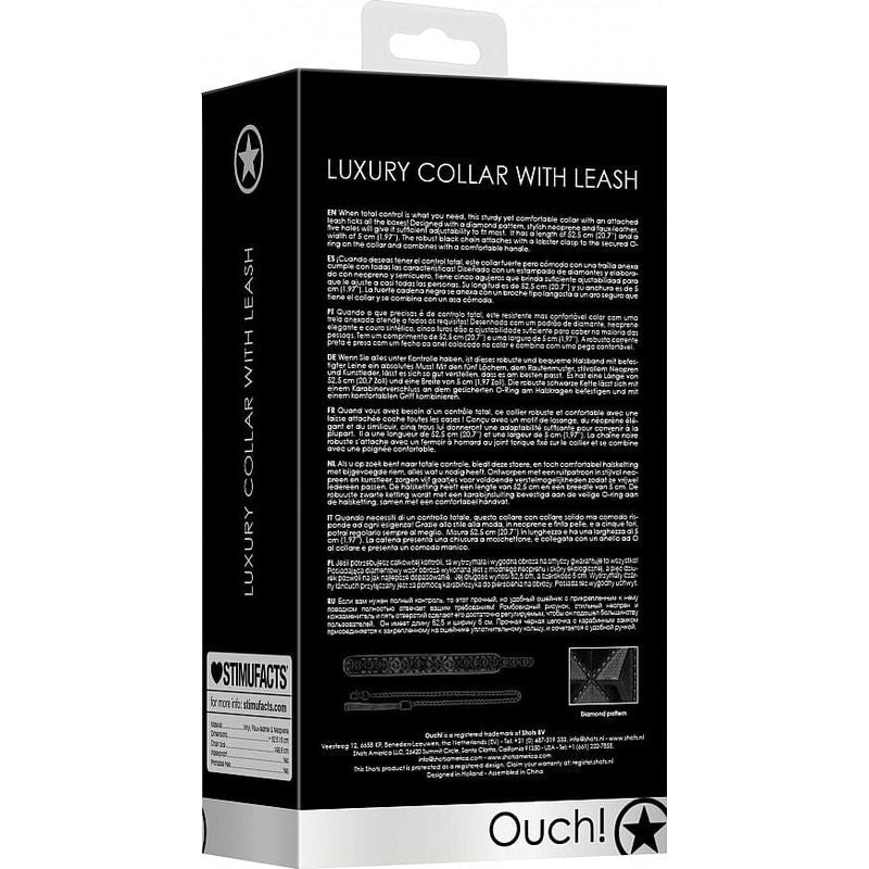 Collier de Luxe avec Laisse – Luxury Collar with Leash | Contrôle & Élégance Ouch! Luxury Sensations plus