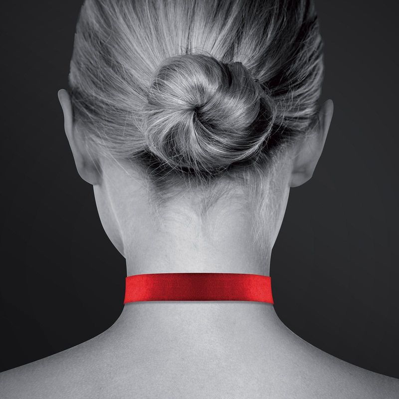 Collier Ras de Cou BDSM - Bijoux Pour Toi | Noir ou Rouge & Cadenas Cœur Inclus Bijoux pour toi Sensations plus