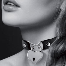 Collier Ras de Cou BDSM - Bijoux Pour Toi | Noir ou Rouge & Cadenas Cœur Inclus Bijoux pour toi Sensations plus