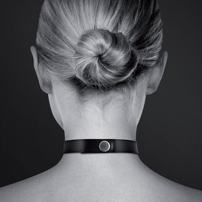 Collier Ras de Cou Fetish - Bijoux Pour Toi | Choker Réglable Noir & Coeur Argenté Bijoux pour toi Sensations plus