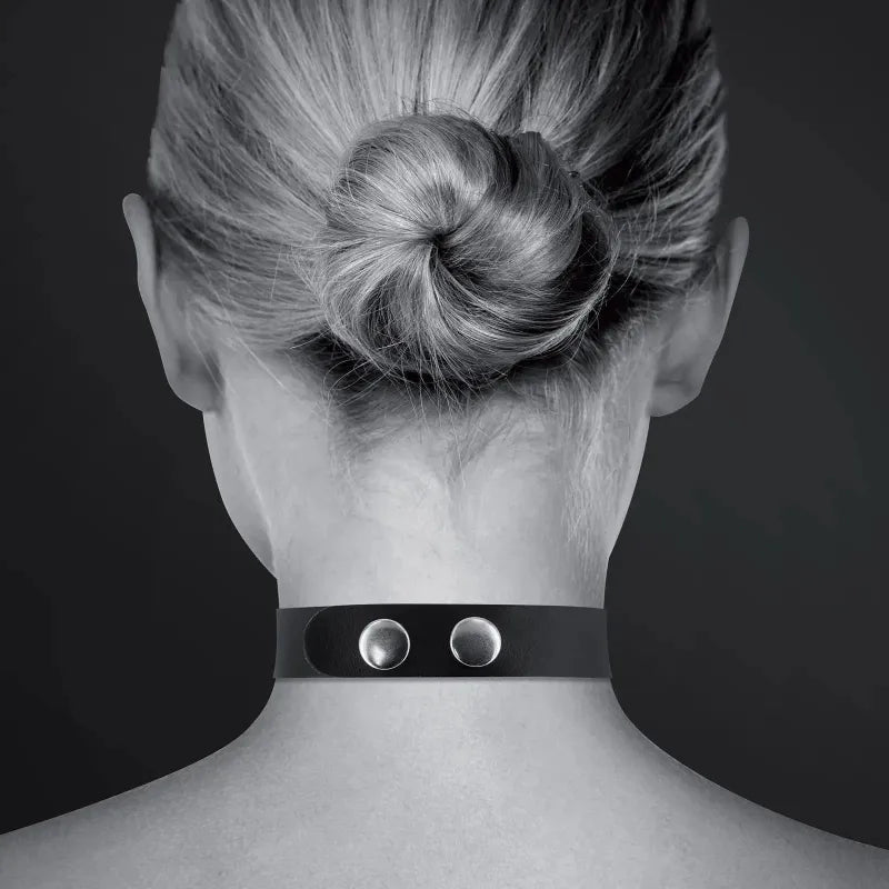 Collier "SEXY" Ras de Cou - Bijoux Pour Toi | Choker en Cuir Véritable & Strass Bijoux pour toi Sensations plus