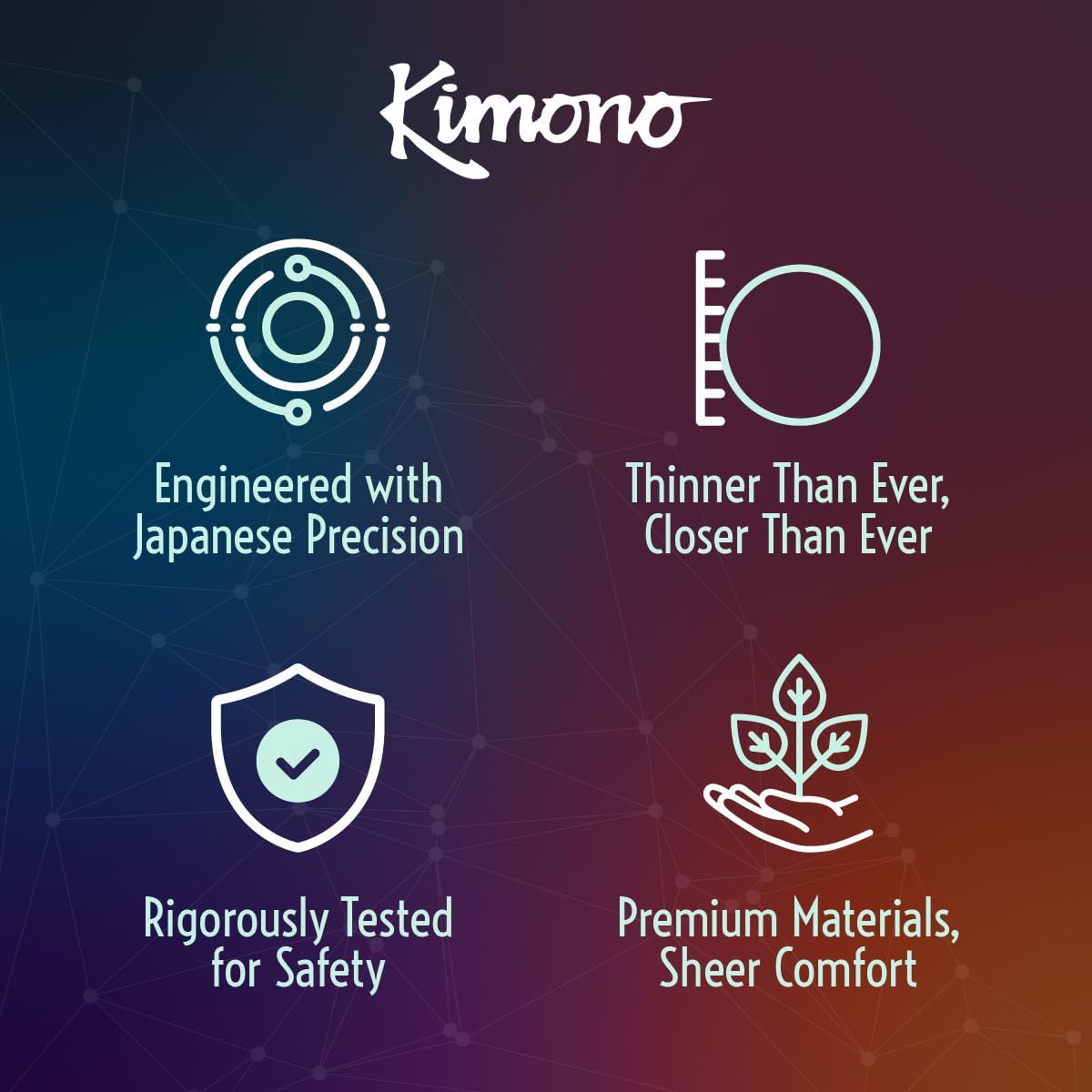 Condom Ultra Fins - Kimono Thin | Préservatifs Ajustés & Fiables pour Plus de Plaisir Kimono Sensations plus