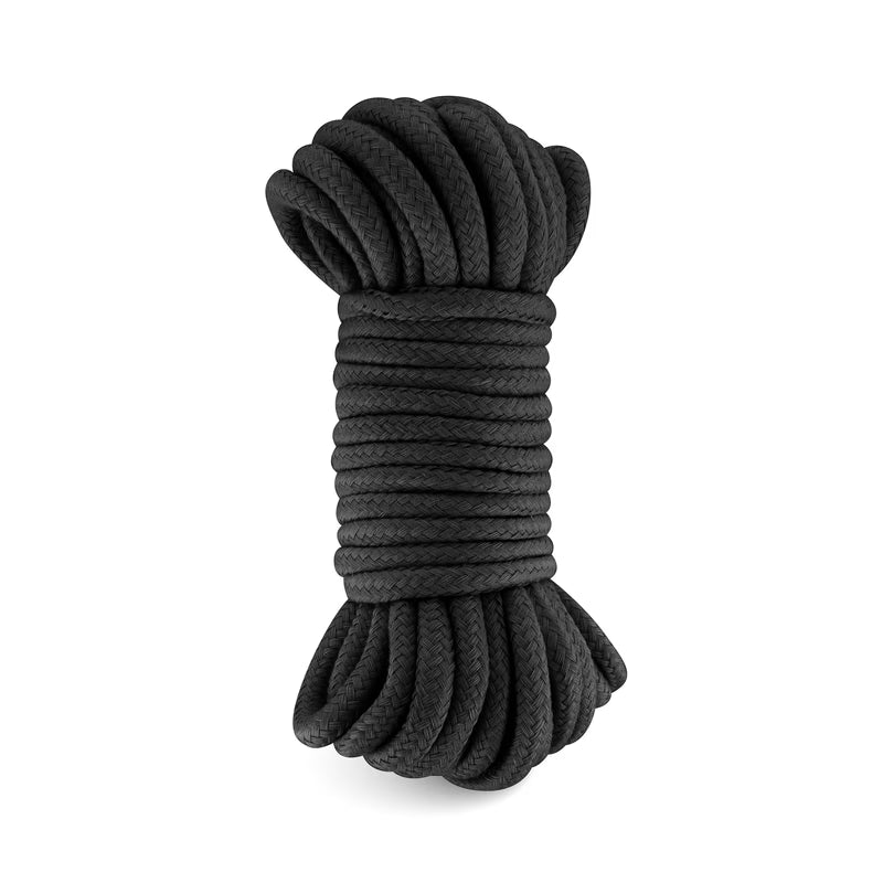 Corde de Bondage Douce 10 m - Sweet Caress Play Shibari | Coton Doux Noir ou Rouge Sweet Caress Sensations plus