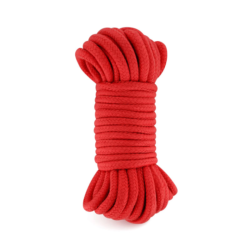 Corde de Bondage Douce 10 m - Sweet Caress Play Shibari | Coton Doux Noir ou Rouge Sweet Caress Sensations plus
