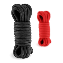 Corde de Bondage Douce 5 m - Sweet Caress Play Shibari | Coton Doux Noir ou Rouge Sweet Caress Sensations plus
