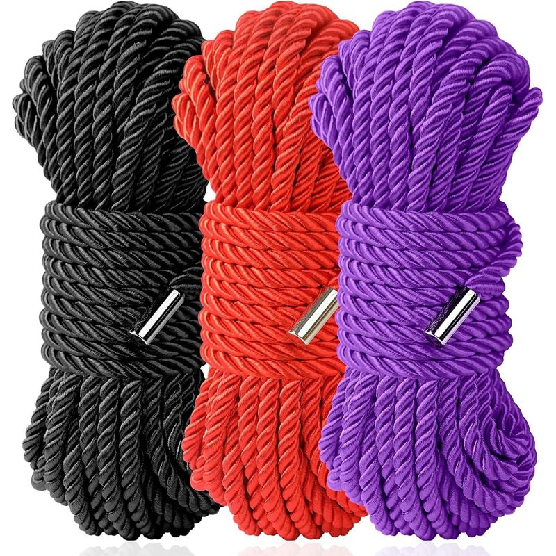 Bondage Rope 10m - Miss Morgane - Silk Finish | Red, Black, Mauve ...