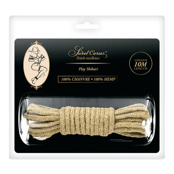 Corde SM Bondage Chanvre - Sweet Caress Play Shibari | 5m ou 10m 100% Naturelle Sweet Caress Sensations plus