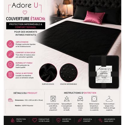 Couverture Étanche - Adore U | 60 x 39 Adore U Sensations plus