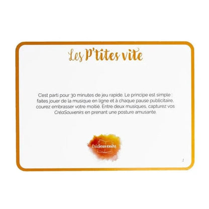 CréaSouvenirs – Le jeu de couple complice pour des souvenirs inoubliables CréaSouvenirs Sensations plus