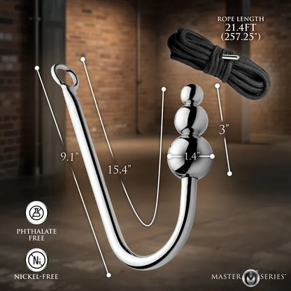 Crochet Anal à Perles & Corde - Roped Beaded Anal Hook | Master Series Master Series Sensations plus
