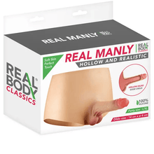 Culotte Harnais avec Dildo Réaliste Creux - Real Manly  | Alternative Moderne pour Homme Real Body Sensations plus
