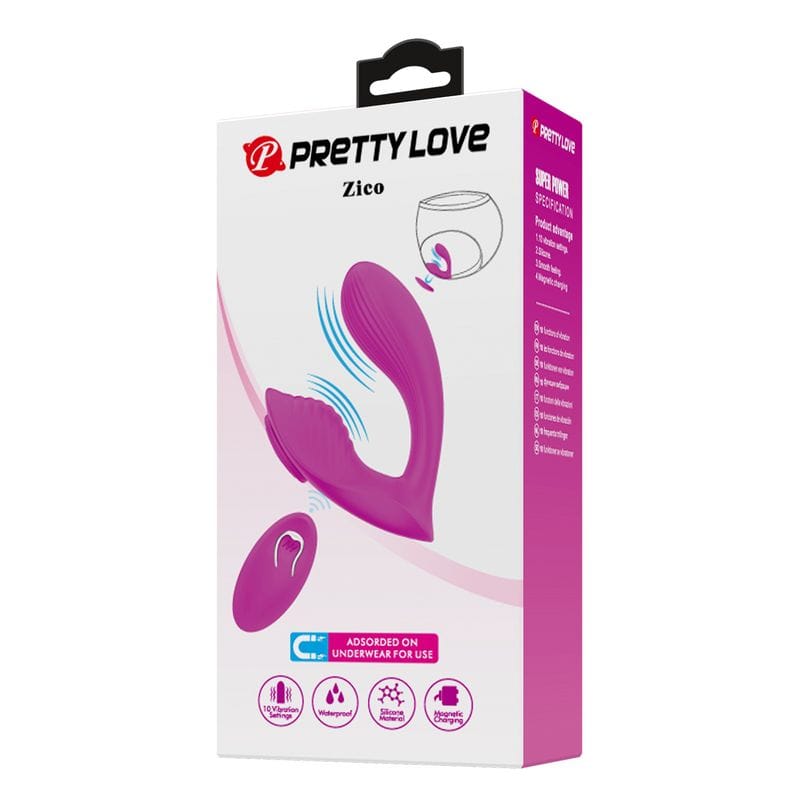 Culotte Vibrante à Distance - Pretty Love Zico | Double Stimulation Point G & Clitoris Pretty Love Sensations plus