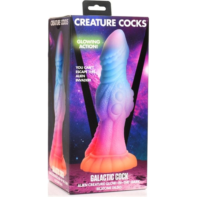 Dildo de Fantaisie - Creature Cocks - Galactic Glow in The Dark Alien Creature Cocks Sensations plus