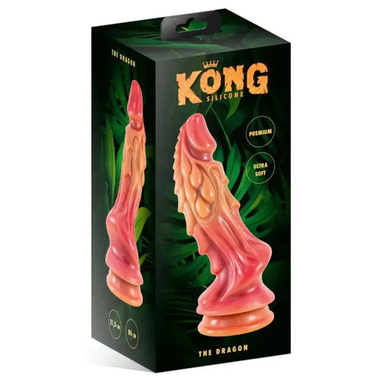 Dildo de Fantaisie XL - The Dragon | Écailles Ultra-Réaliste & Ventouse Puissante KONG Silicone Sensations plus