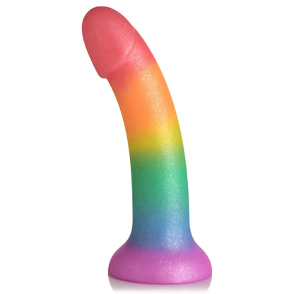 Dildo en Silicone 6.9 po - Phallic Rainbow Simply Sweet | Base Ventouse Simply Sweet Sensations plus