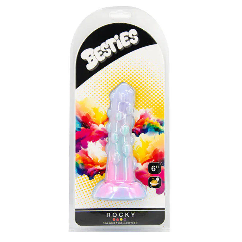 Dildo en Silicone & Ventouse - Besties Colourz Rocky | Polyvalent & Base Solide De Qualité Odin Novelties Sensations plus