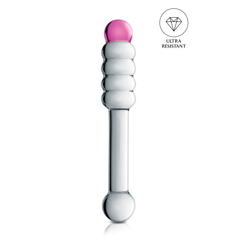 Dildo en verre multi-boules 20,3 cm - Glossy n°11 | Double Stimulation Vaginale & Anale Glossy Toys Sensations plus