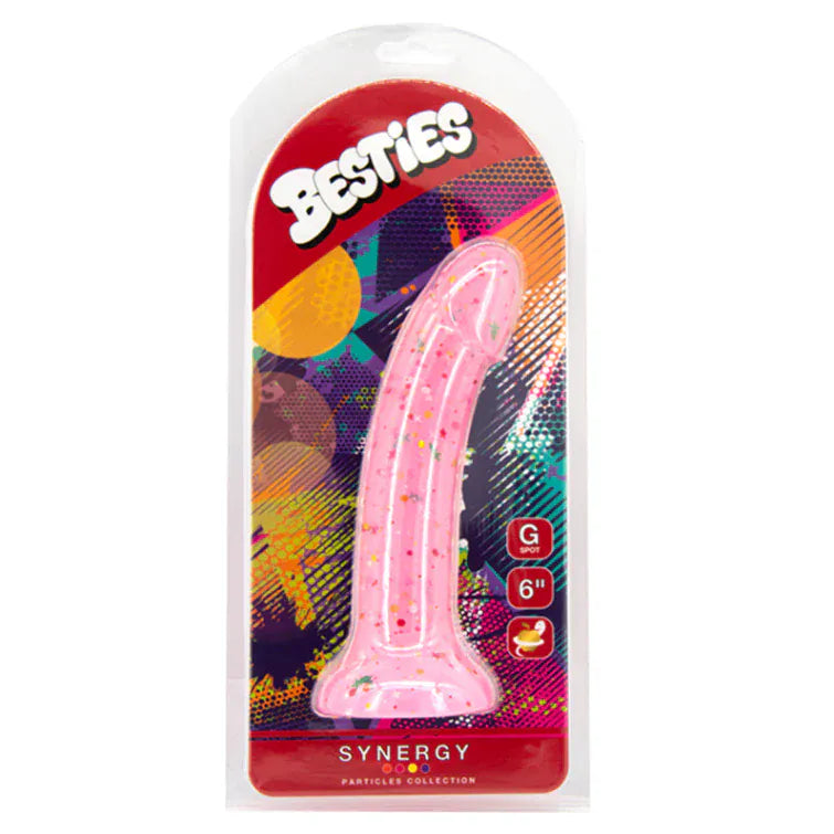 Dildo Incurvé en Silicone Synergy Besties | Particles Collection Besties Sensations plus