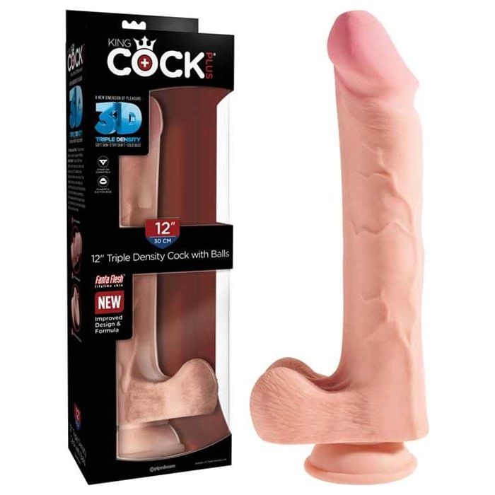 Dildo - King Cock Plus - 12 pouces - Avec Testicules Pipedream Sensations plus