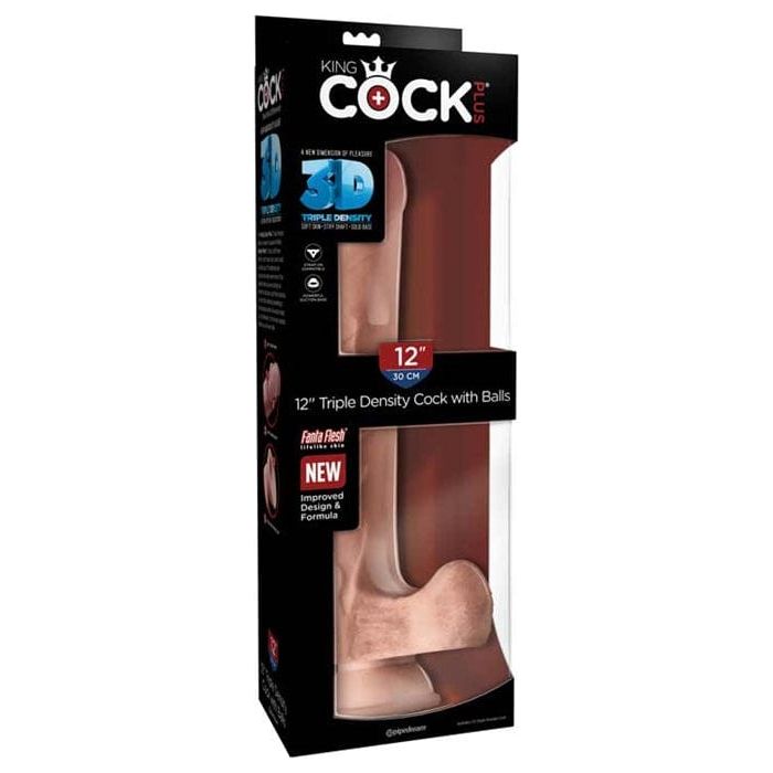 Dildo - King Cock Plus - 12 pouces - Avec Testicules Pipedream Sensations plus