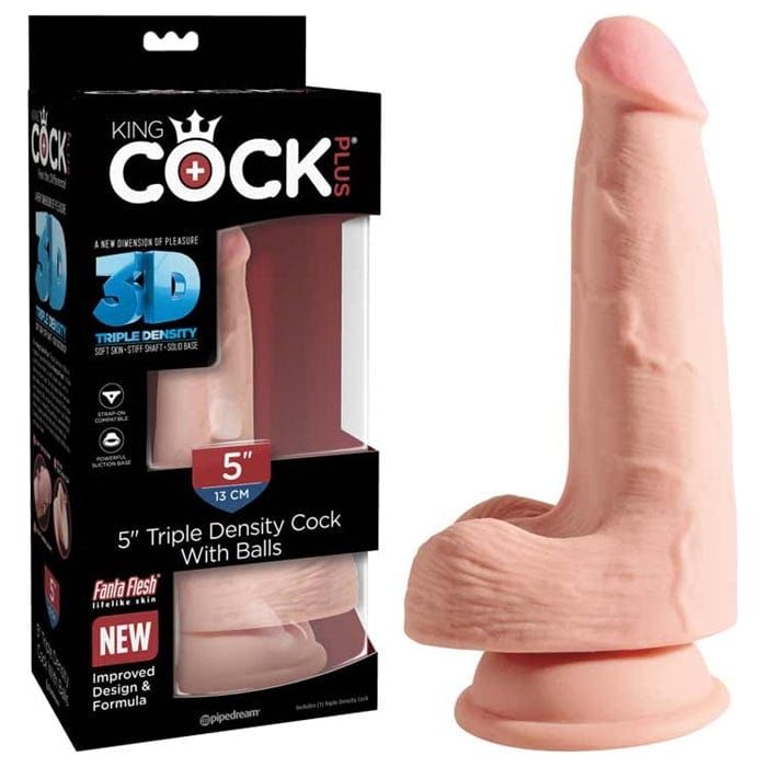 Dildo - King Cock Plus - 5 pouces - Avec Testicules Pipedream Sensations plus