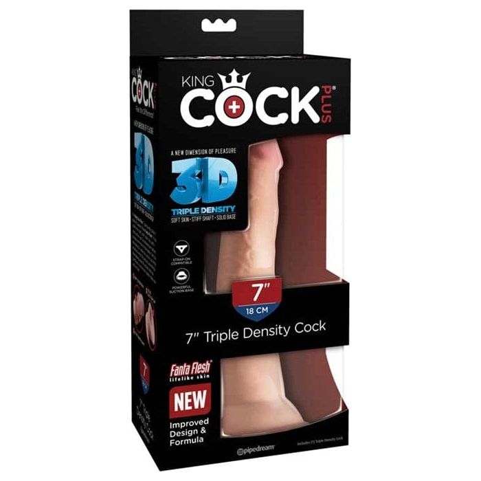 Dildo - King Cock Plus - 7 pouces - Sans Testicules Pipedream Sensations plus
