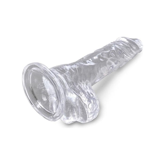 Dildo Réalisme - Pipedream - King Cock Clear 4" Cock with Balls Pipedream Sensations plus