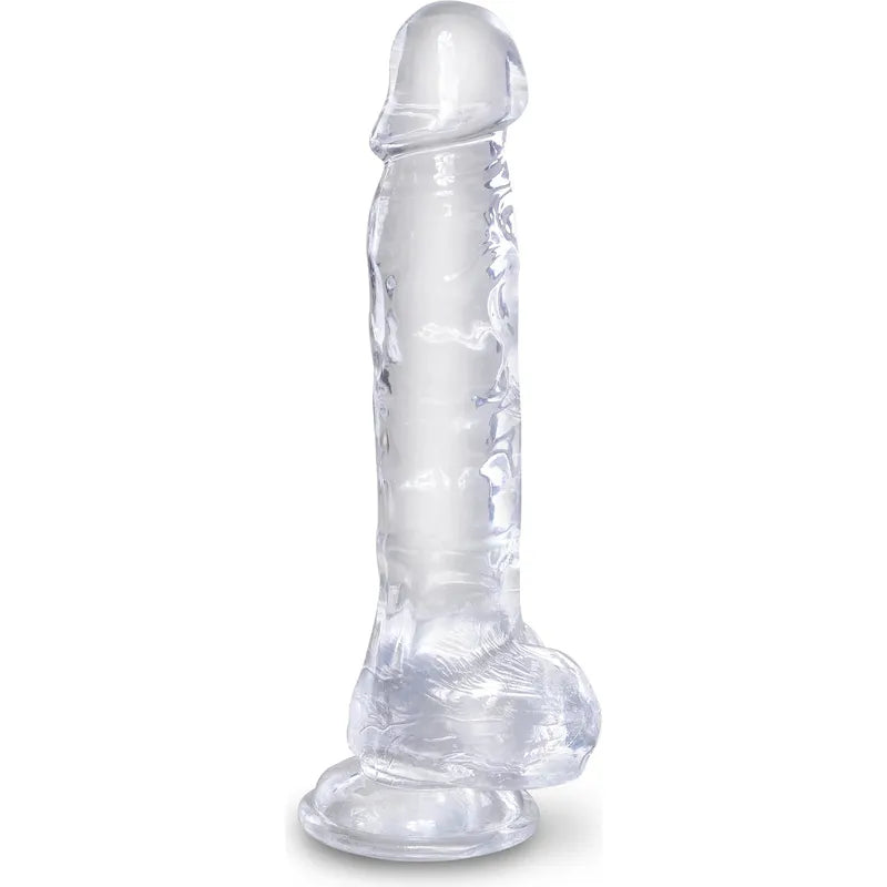 Dildo Réalisme - Pipedream - King Cock Clear 8" Cock with Balls Pipedream Sensations plus