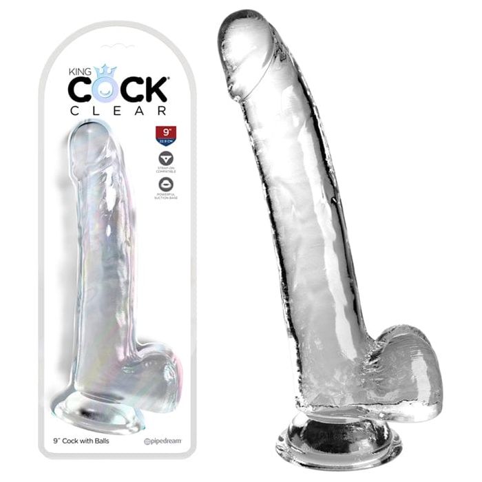 Dildo Réalisme - Pipedream - King Cock Clear 9" Cock with Balls  Dildo Réalisme King Cock Clear 9" Cock with Balls de Pipedream Pipedream Sensations plus