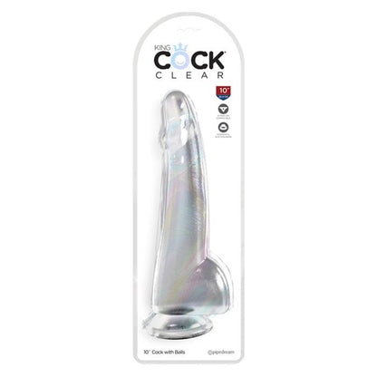 Dildo Réalisme - Pipedream - King Cock Clear10" With Balls Pipedream Sensations plus