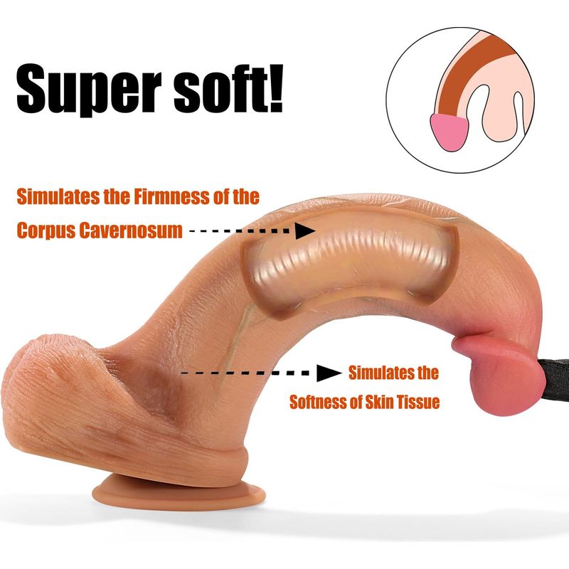 Dildo Réaliste avec Testicules – Adore U Alexander 7" | Silicone Double Densité Adore U dildos Sensations plus