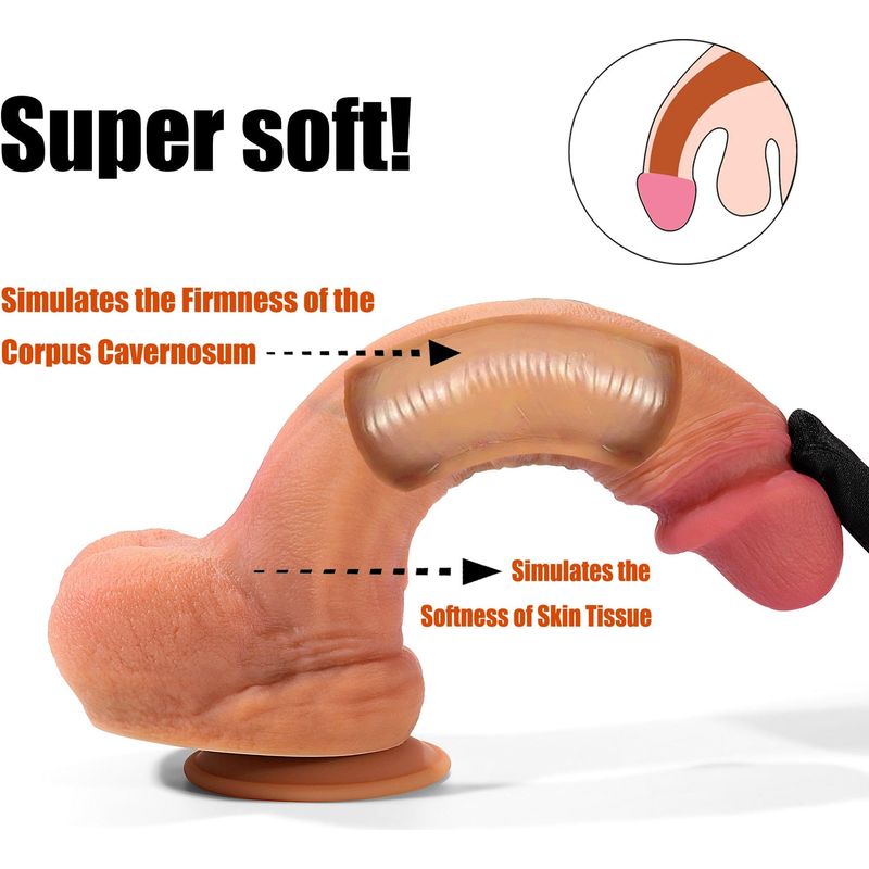 Dildo Réaliste avec Testicules – Adore U Michael 6" | Silicone Double Densité Adore U dildos Sensations plus