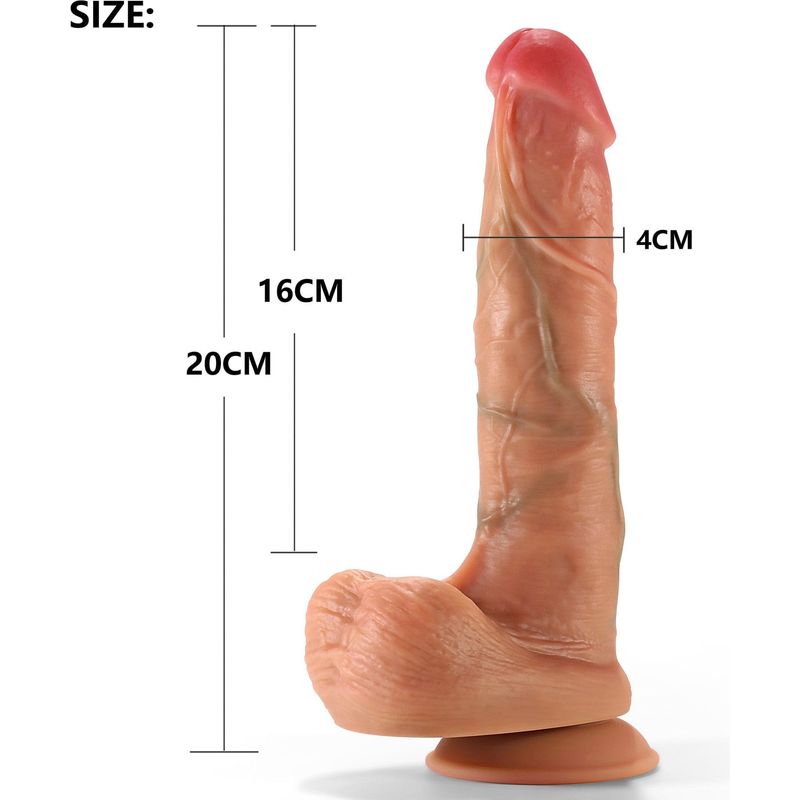 Dildo Réaliste avec Testicules – Adore U William 6" | Silicone Double Densité Adore U dildos Sensations plus