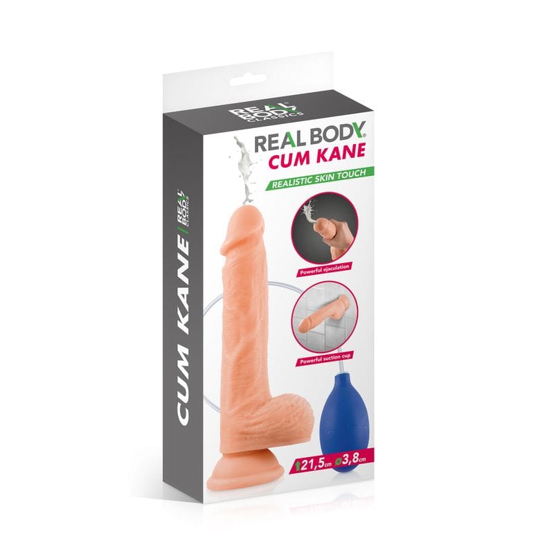 Dildo Réaliste - Cum Kane 21,5 cm | Fonction d'Éjaculation & Ventouse Puissante Real Body Sensations plus
