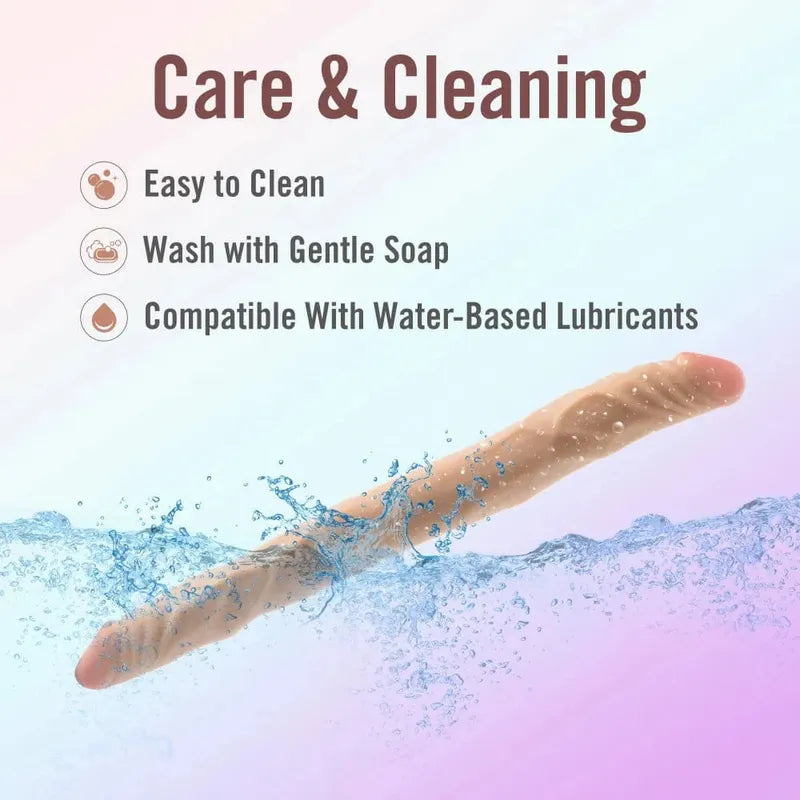 Dildo Réaliste Double-Extrémité Flexible - Dr. Skin Plus | Double Dong 14" Blush Novelties Sensations plus