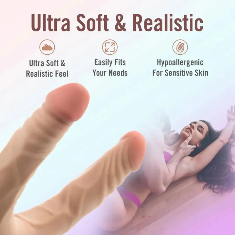 Dildo Réaliste Double-Extrémité Flexible - Dr. Skin Plus | Double Dong 14" Blush Novelties Sensations plus
