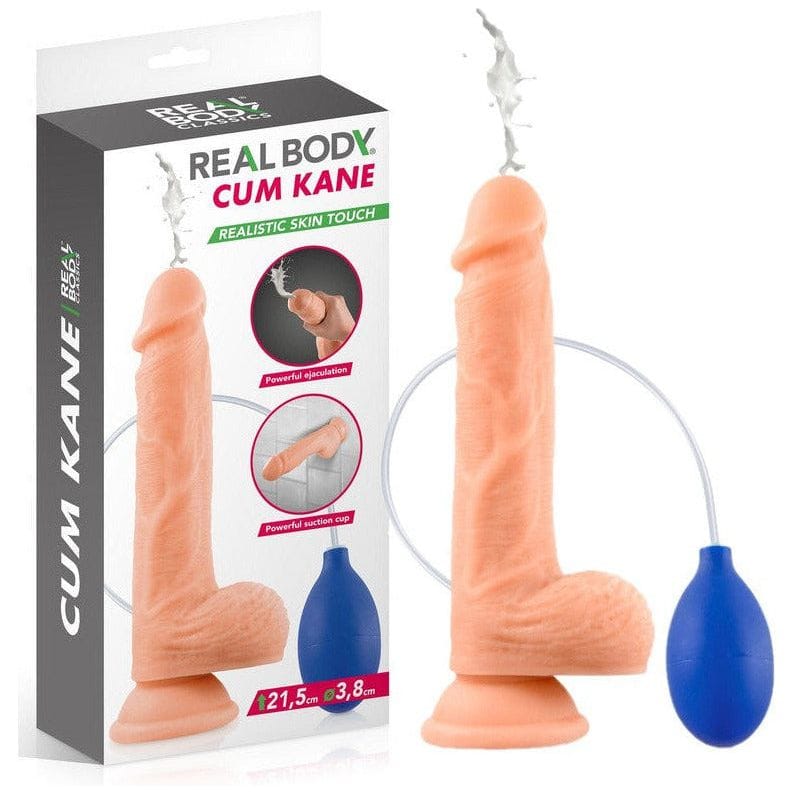 Dildo Réaliste Fonction d'Éjaculation - Cum Kane 21,5 cm | Ventouse Puissante & Silicone Real Body Sensations plus