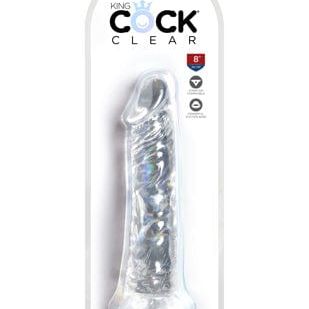 Dildo Réaliste - King Cock Clear - 8 Pouces Sans Testicules Pipedream Sensations plus