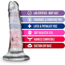 Dildo Réaliste & Ventouse - Naturally Yours Glitter | 5.5" Scintillant & Harnais Compatible Blush Novelties Sensations plus