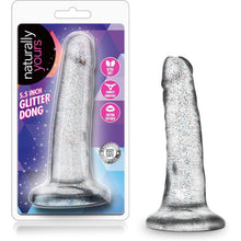 Dildo Réaliste & Ventouse - Naturally Yours Glitter | 5.5" Scintillant & Harnais Compatible Blush Novelties Sensations plus