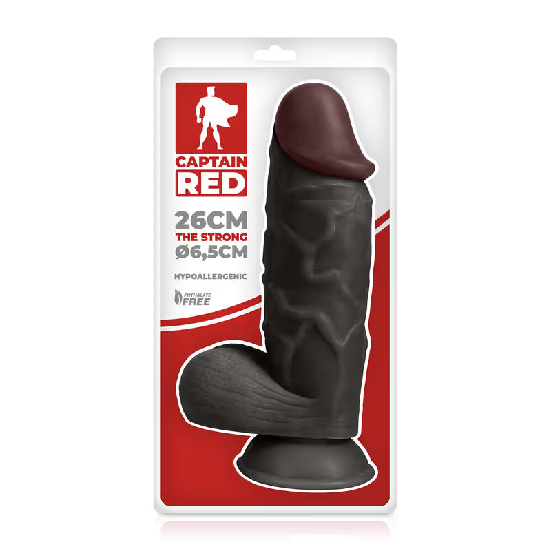 Dildo Réaliste XXL - The Strong 26 cm | Ventouse Puissante & Harnais Compatible Captain Red Sensations plus