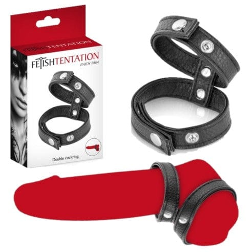 Double Cockring Pénis & Testicules – FetishTentation | Simili Cuir & Érection Intense FetishTentation Sensations plus