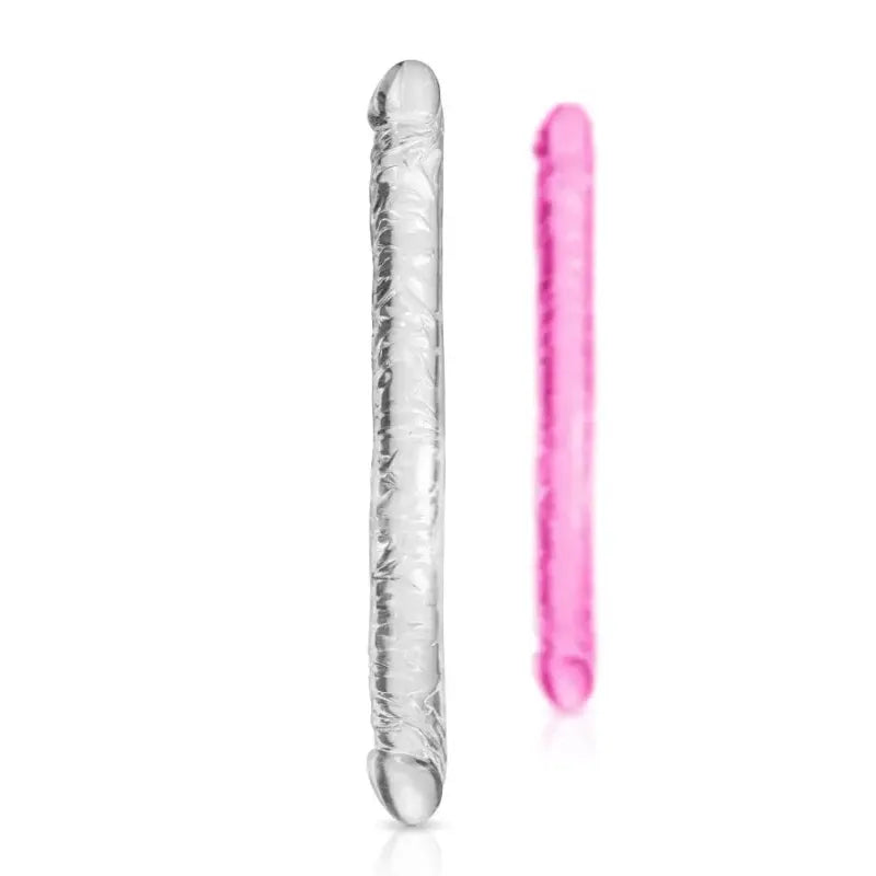 Double Dildo Flexible - Pure Jelly 44 cm | Réaliste & Idéal pour Double Pénétration Pure Jelly Sensations plus