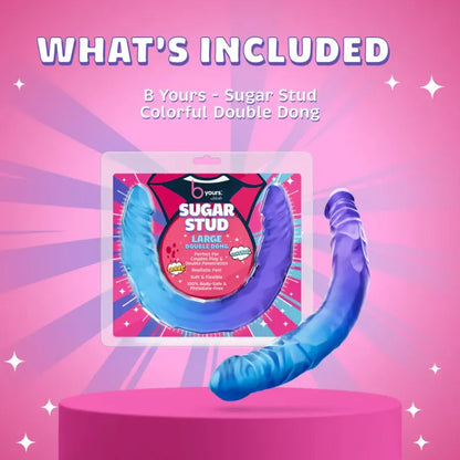 Double Dildo Réaliste Large 13,75 po - Sugar Stud | B Yours Blush Novelties Sensations plus