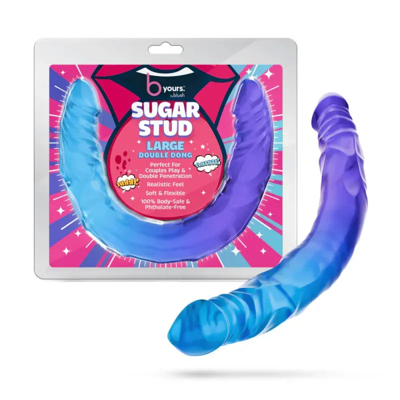 Double Dildo Réaliste Large 13,75 po - Sugar Stud | B Yours Blush Novelties Sensations plus