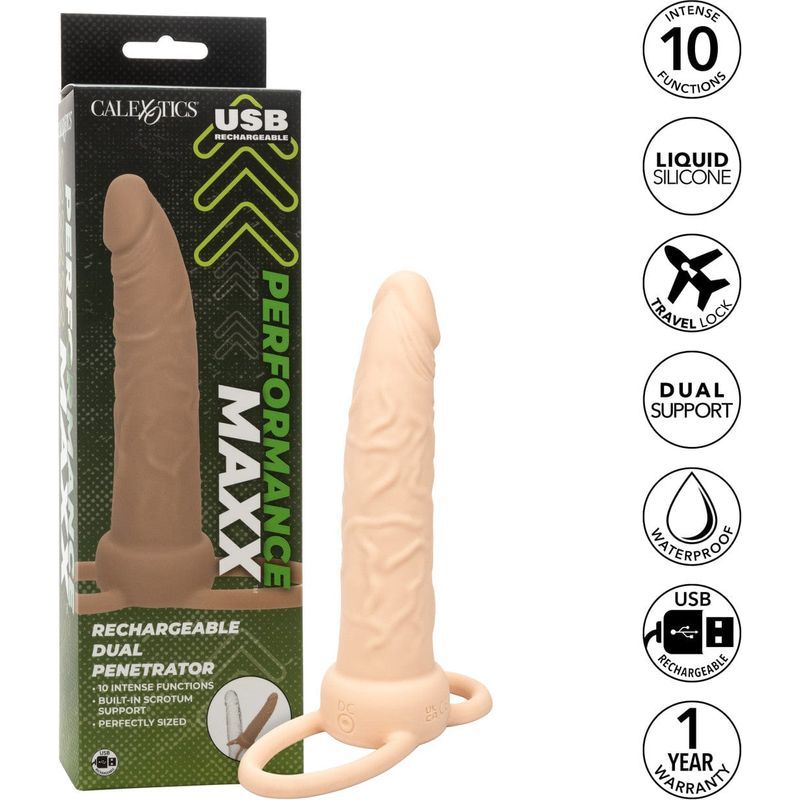 Double Pénétration - Performance Maxx - Rechargeable Dual Penetrator CalExotics Sensations plus