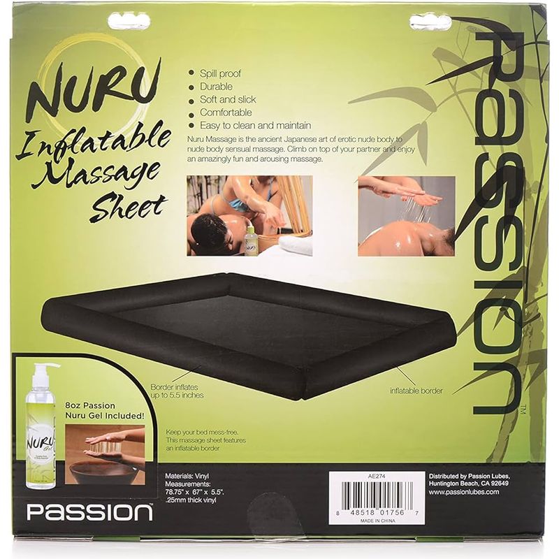 Drap de massage Nuru - XR brands - Drap de massage gonflable en vinyle Nuru XR brands Sensations plus