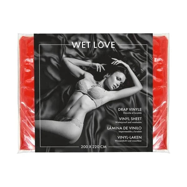 Drap en Vinyle Format XXL - Wet Love | Résistant & Souple en Noir ou Rouge FetishTentation Sensations plus