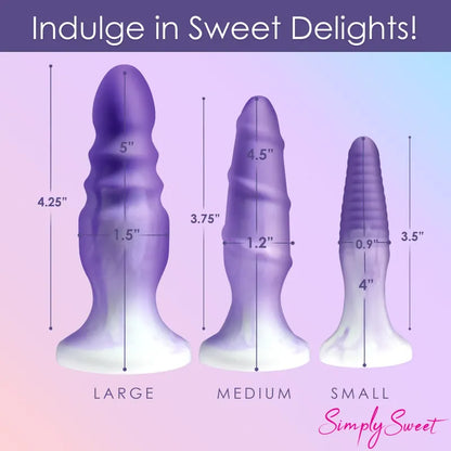Ensemble de 3 Plugs Anaux - Simply Sweet | Texturé en Silicone Simply Sweet Sensations plus